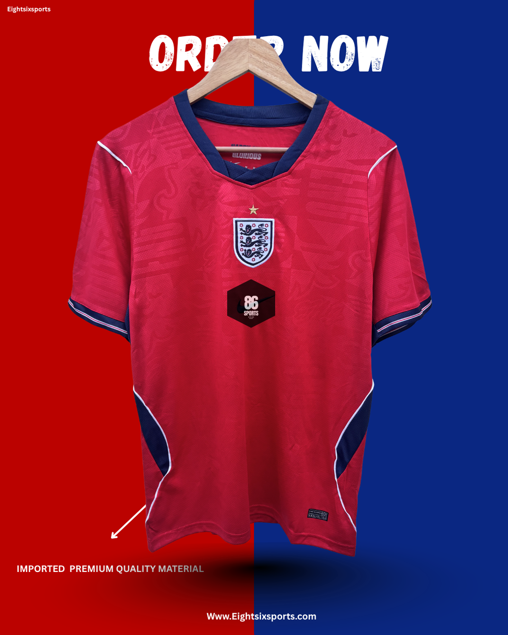 𝐈𝐦𝐩𝐨𝐫𝐭𝐞𝐝  𝐏𝐫𝐞𝐦𝐢𝐮𝐦 𝐌𝐚𝐬𝐭𝐞𝐫 𝐄𝐝𝐢𝐭𝐢𝐨𝐧 -  ENGLAND AWAY KIT  𝟐𝟎𝟐6