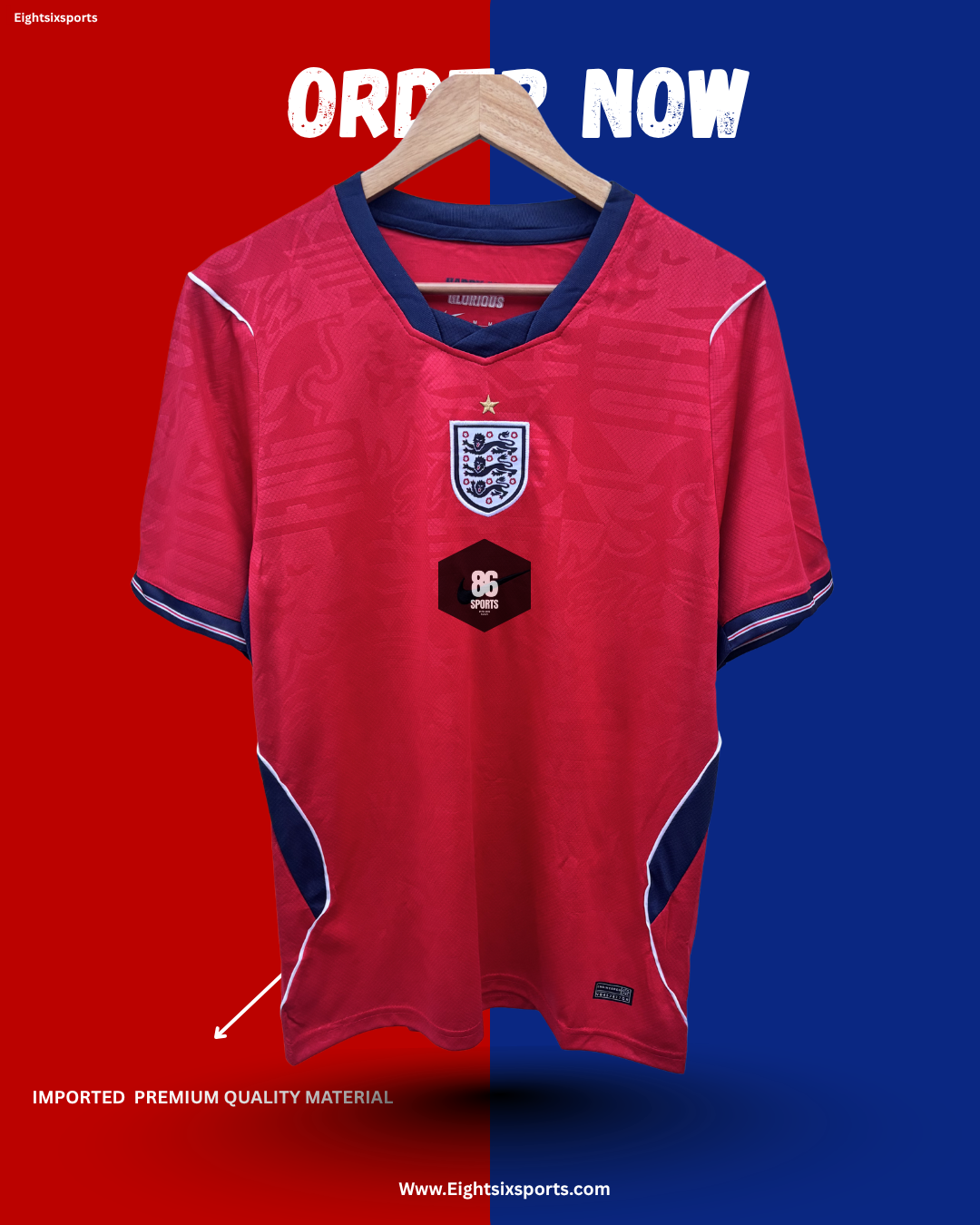 𝐈𝐦𝐩𝐨𝐫𝐭𝐞𝐝  𝐏𝐫𝐞𝐦𝐢𝐮𝐦 𝐌𝐚𝐬𝐭𝐞𝐫 𝐄𝐝𝐢𝐭𝐢𝐨𝐧 -  ENGLAND AWAY KIT  𝟐𝟎𝟐6