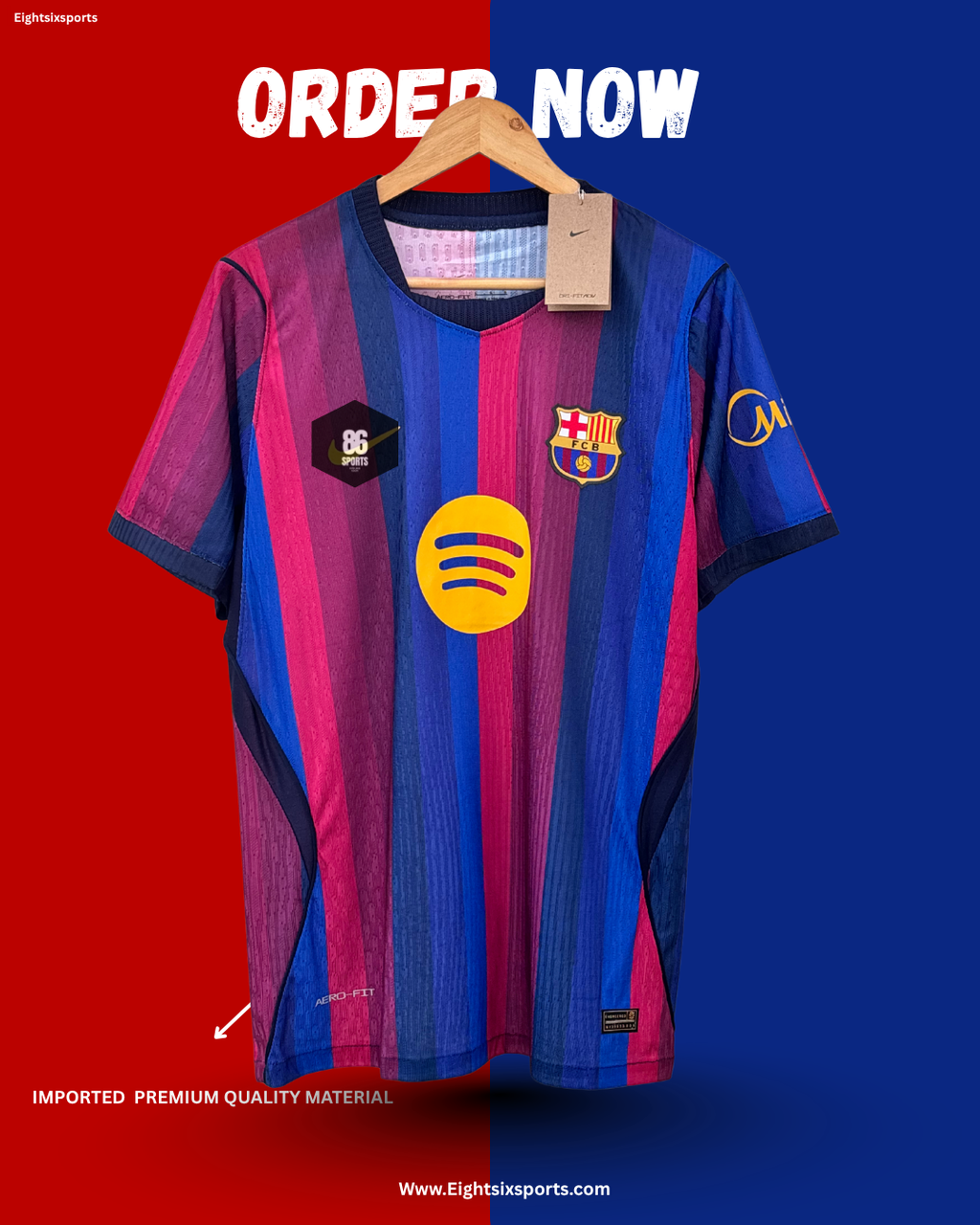 𝐈𝐦𝐩𝐨𝐫𝐭𝐞𝐝 𝐏𝐥𝐚𝐲𝐞𝐫 𝐕𝐞𝐫𝐬𝐢𝐨𝐧 - FC BARCELONA  PLAYER VERSION HOME KIT